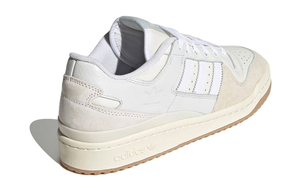 Adidas originals FORUM 84 Low Av Non-Slip Wear-Resistant Low-Plate Shoes Men's Rice White