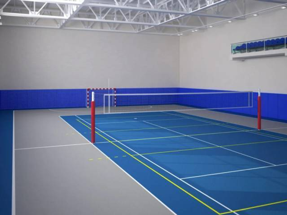 Линолеум спортивный серый 1.8 м (толщина 45 мм)