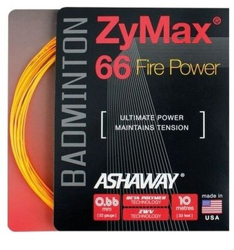 Струны для бадминтона Ashaway ZyMax 66 Fire Power (10 m) - orange