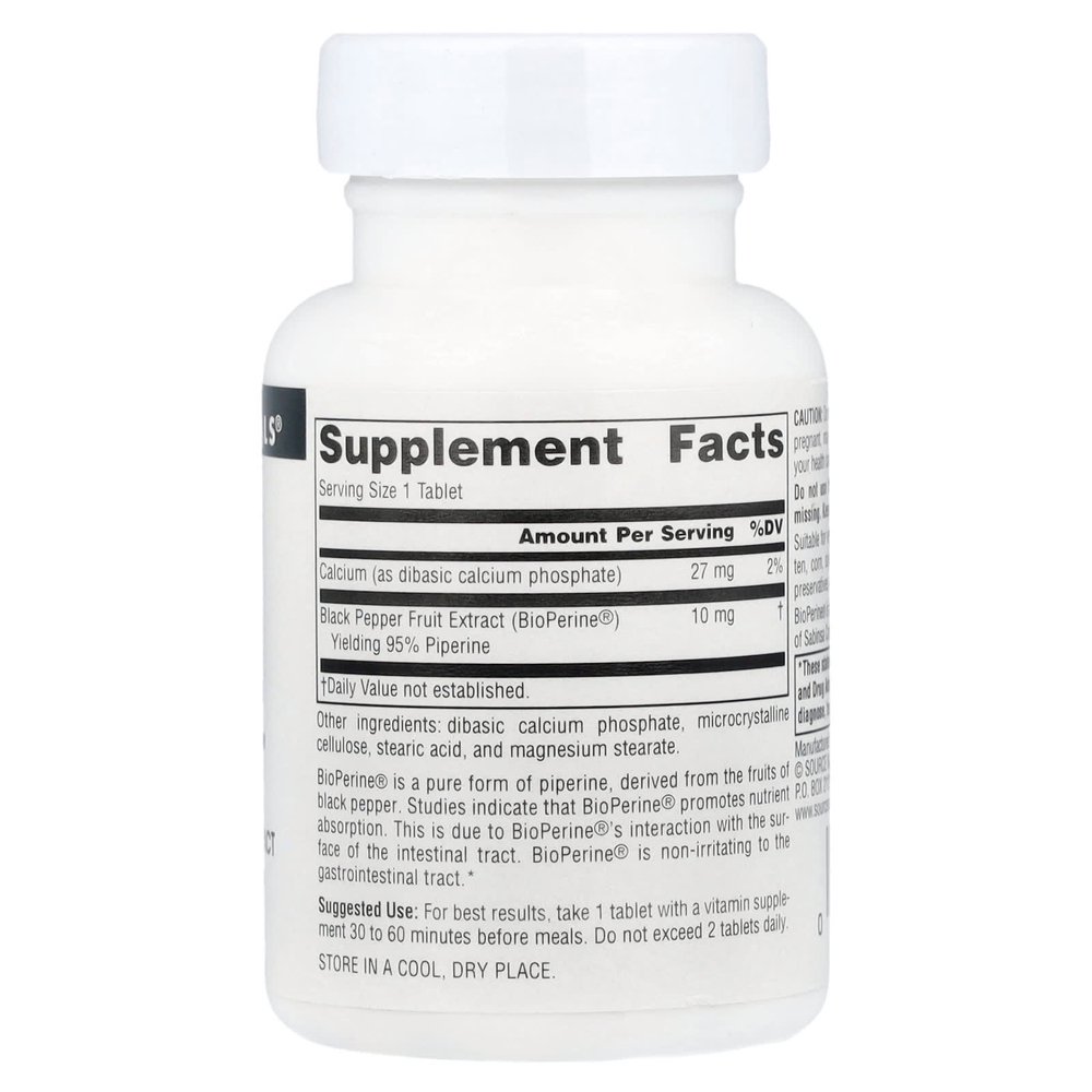 Source Naturals, BioPerine, 10 мг, 120 таблеток