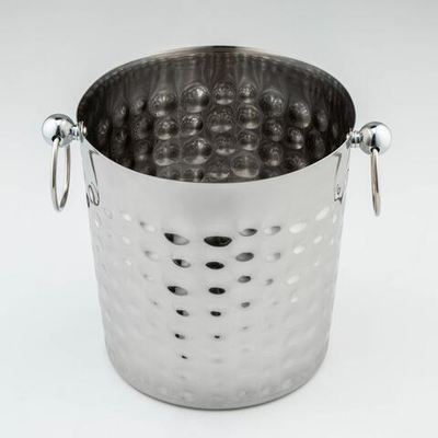 Ведро для льда из нержавеющей стали «Чеканный», 5,2 л, 25×20×20,5 см, 201 сталь, цвет серебряный