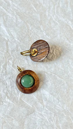 Серьги Nature Bijoux, Aventurine, с авантюрином и деревом роблес, NB25.1-12-90069 (коричневый)