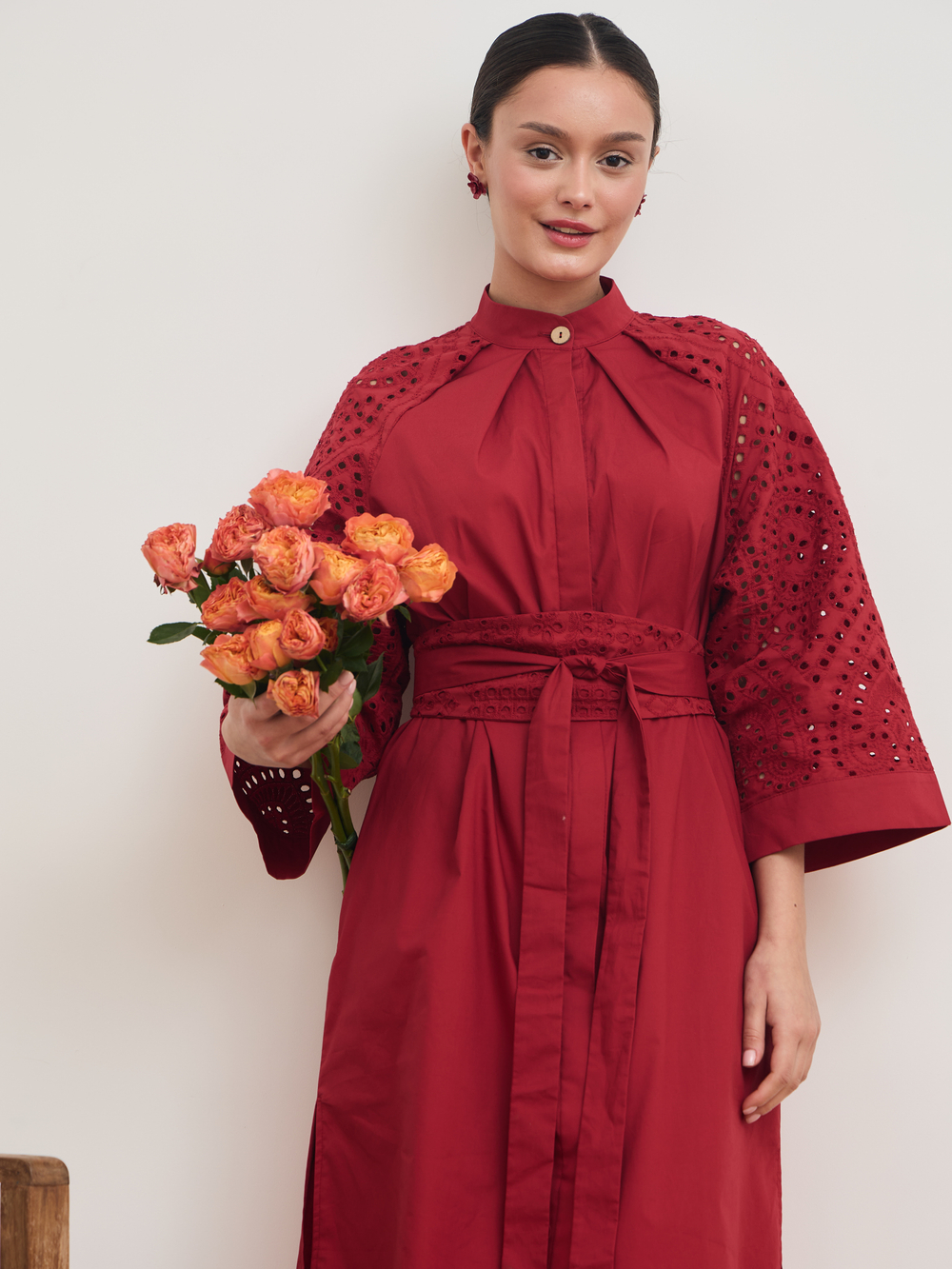 Платье кимоно ажурное