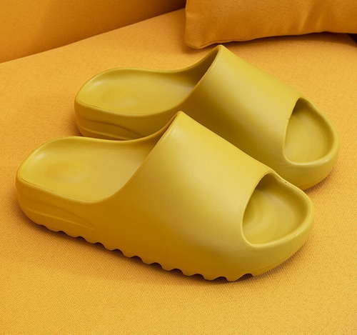 Шлепанцы с зубчатой подошвой, желтый