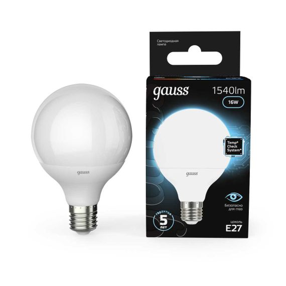 Лампа светодиодная Gauss E27 16W 4100K матовая 105102216