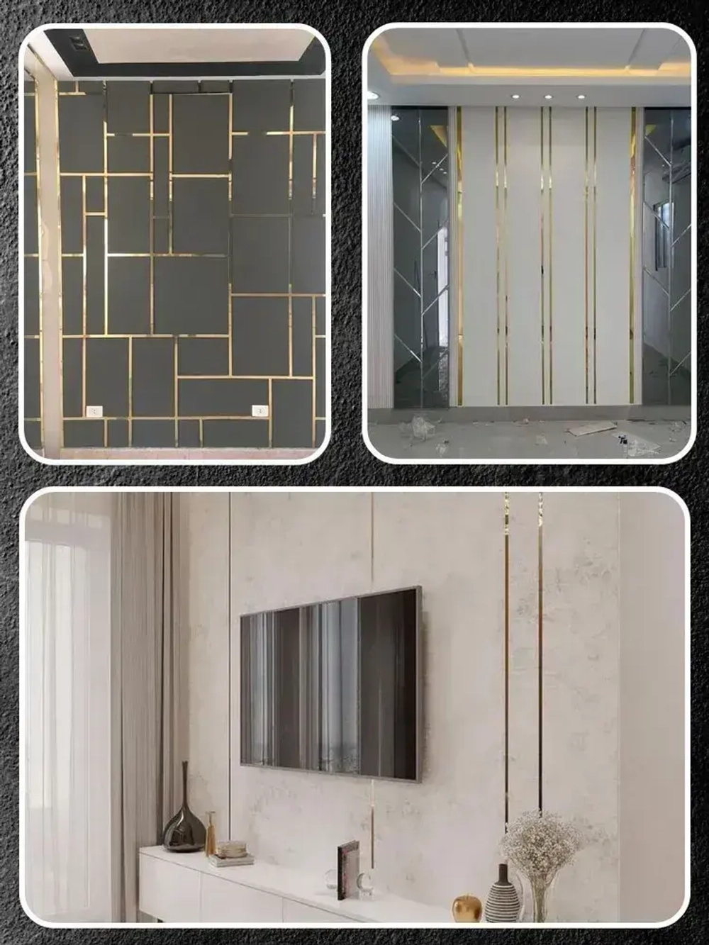 Алюминиевая полоса декоративный молдинг DIELE 15х1,5мм золото/мат длина 2,7м