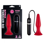 Красная силиконовая пробка с вибрацией - 12,5 см. (Цвет: красный)