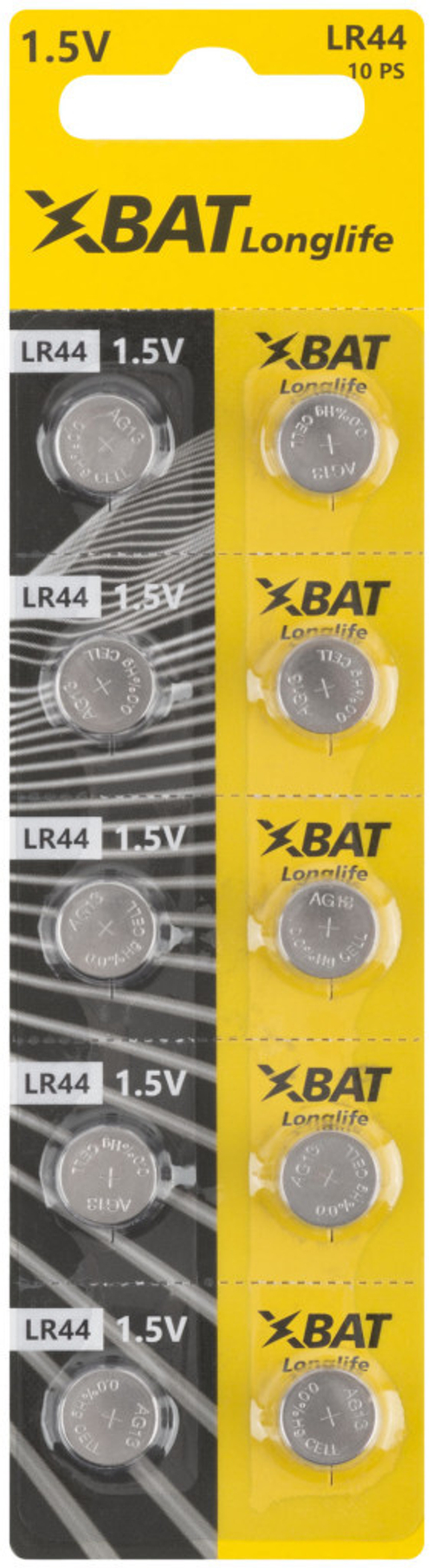 LR44 Батарейка щелочная, 1,5 В, тип "Таблетка" LR44 ХВАТ---