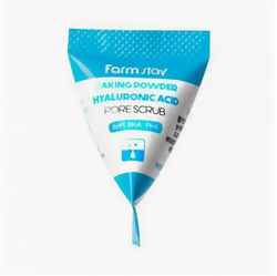 Farm Stay Baking Powder Hyaluronic Acid Pore Scrub скраб для лица в пирамидках с гиалуроновой кислотой