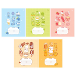 Тетрадь школьная А5 12л клетка "Пирожочек"( BG)