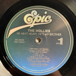 Винтажная виниловая пластинка LP The Hollies He Ain't Heavy, He's My Brother (США 1975)