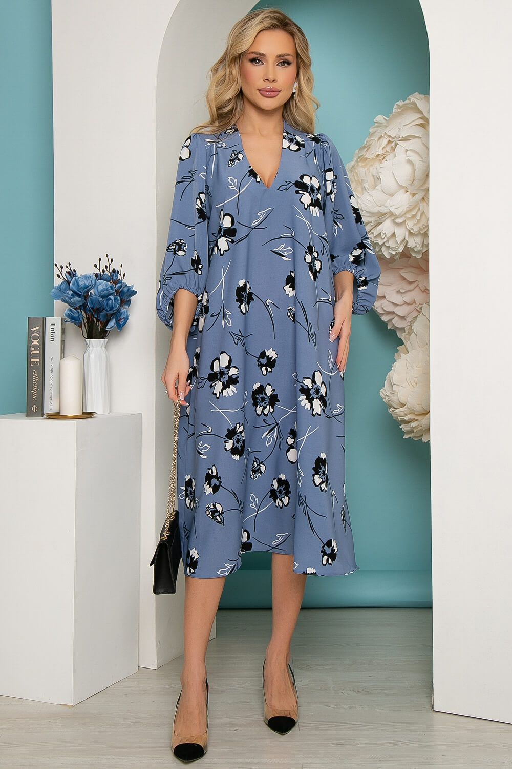 Платье "Нимфа" (серо-голубое) П3605 LT Collection (Акция)