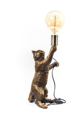 Настольная лампа Кот Эдисон Бронза