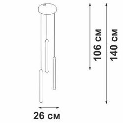 Подвесной светильник Vitaluce V3849DT V3849DT-8/3S