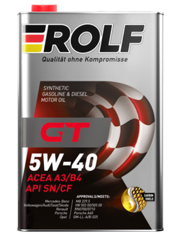ROLF GT 5W-40 SN/CF масло моторное синтетическое