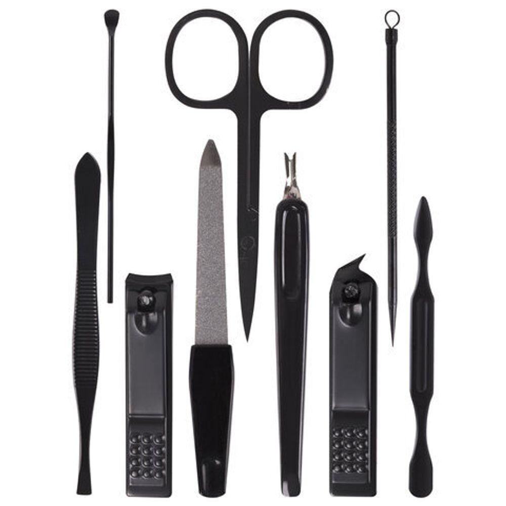 Универсальный набор для маникюра и педикюра 9 в 1 в футляре, MINI, красный, WBZ, 609493