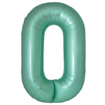 Шар фольгированный Цифра 0 101 см (Бирюзовый)