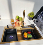 Многофункциональная кухонная мойка из нержавеющей стали BZ9954JS цвета Золотой