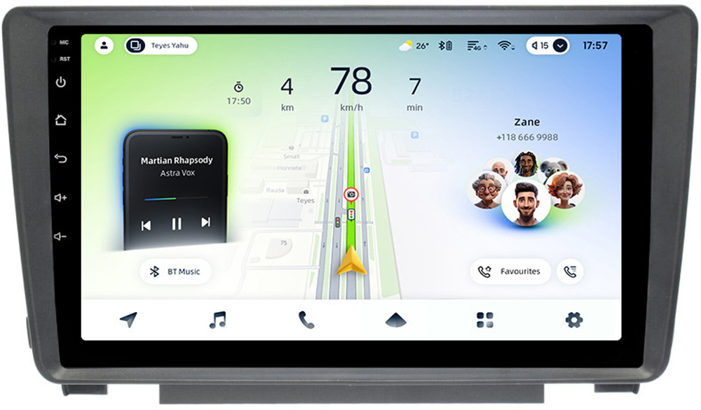 Магнитола для Skoda Octavia A5 2004-2013, Yeti (в штатную рамку) - Teyes CC4L монитор 9" IPS на Android 14, Snapdragon 662, CarPlay, 4G SIM-слот