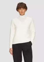 Трикотажный свитер в рубчик из хлопка с V-образным вырезом s.Oliver