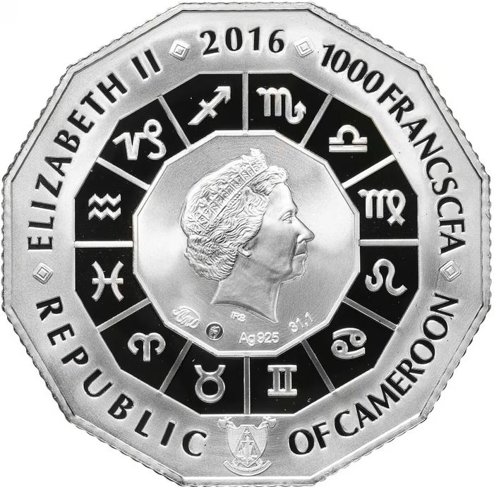 1 000 франков 2016 Камерун «Талисман удачи. Подкова» 1 000 франков 2016 Камерун «Талисман удачи. Подкова»