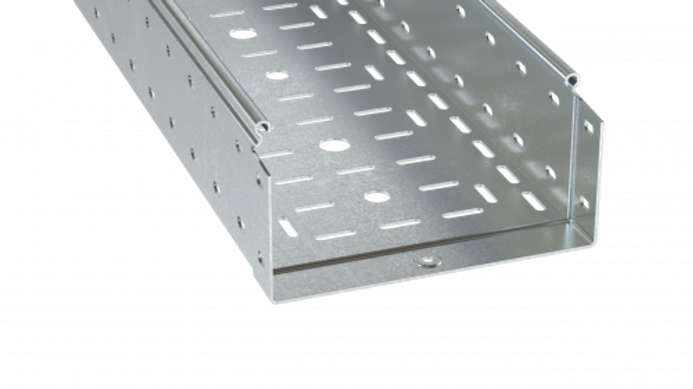 Лоток перфорированный 100х600х6000, 1,0 мм, горячеоцинкованный