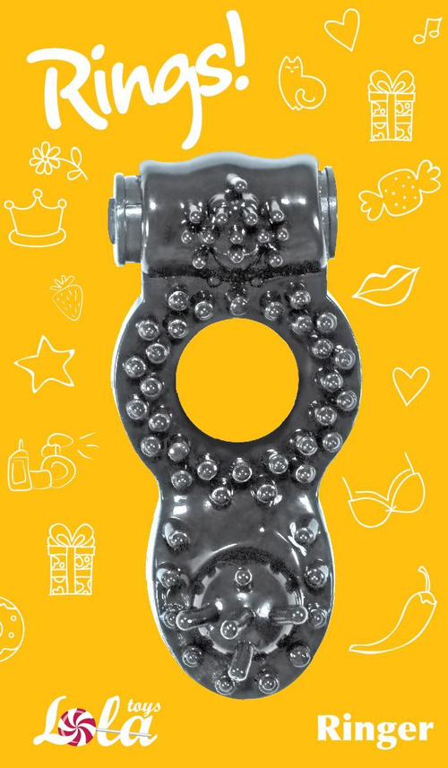 Чёрное эрекционное кольцо Rings Ringer