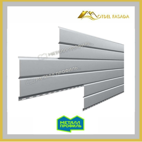 Сайдинг металлический L -Брус ХL Полиэстр 0.45мм - RALL 7004 Сигнальный серый (Заказ)