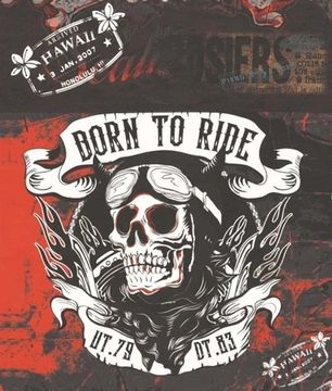 Пеньюар MASTER Professional MP-5071 BORN TO RIDE на крючках 140*160 черный/красный