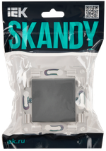 SKANDY Выключатель 1-клавишный 10А SK-V01Gr серый IEK