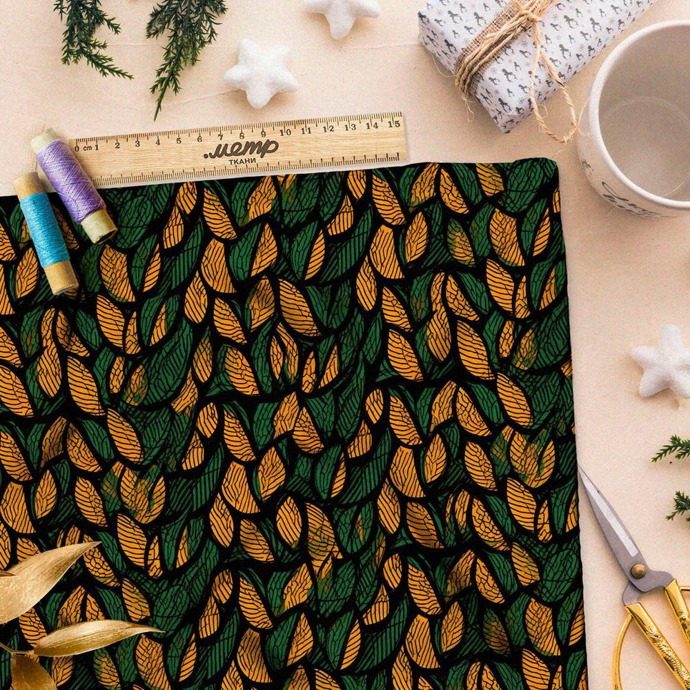 Ткань премиум мембрана графический лабиринт