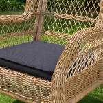 Садовое кресло - IKEA RISHOLMEN, 56x108x67см, черный/светло-коричневый, РИСХОЛЬМЕН ИКЕА