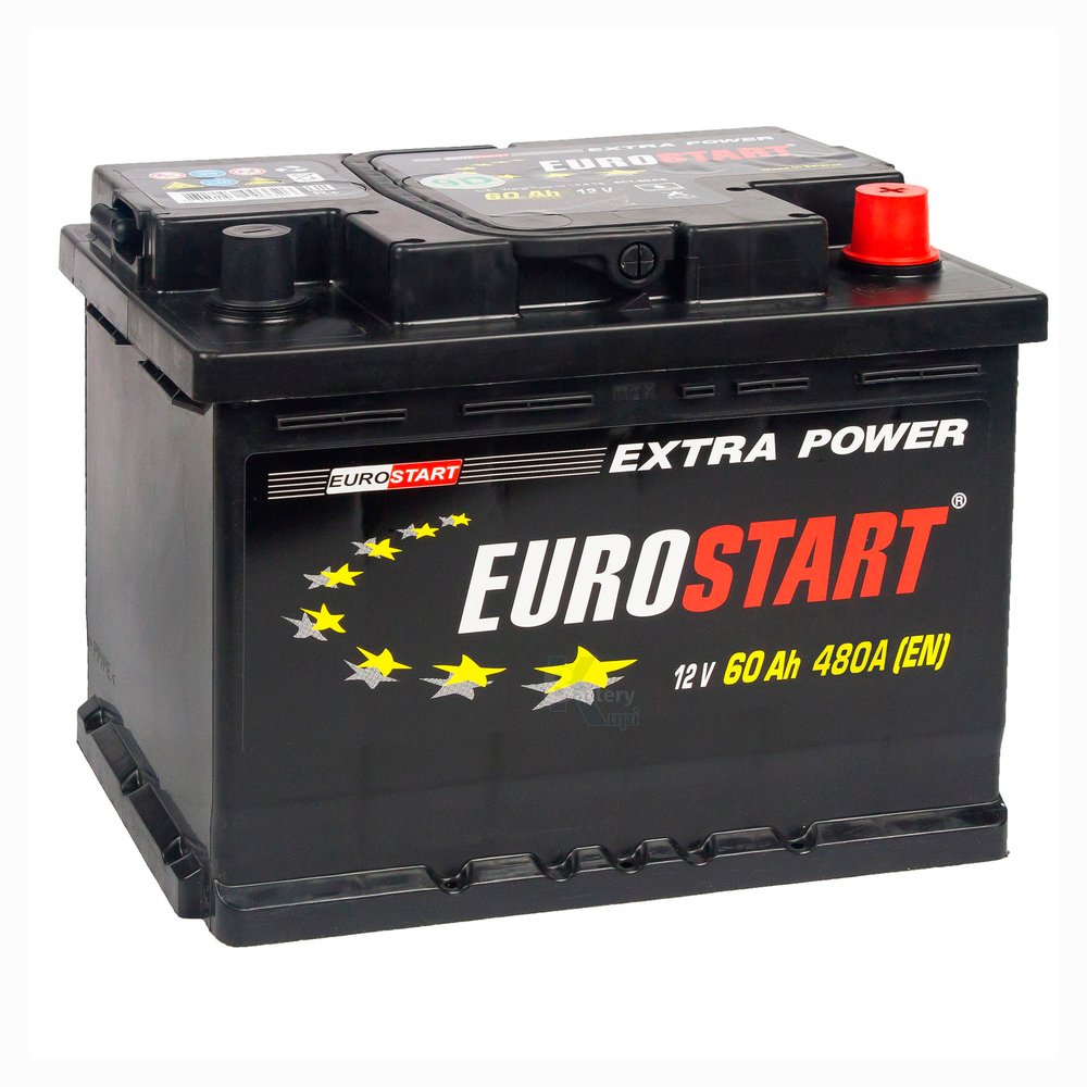 Аккумулятор EUROSTART Extra Power (60Ah, 480A, R+) EU600