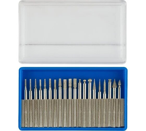 Набор Мини-насадки алмазным напыл. d=3 P=180 20 пред. в пласт. кейсе ЗУБР