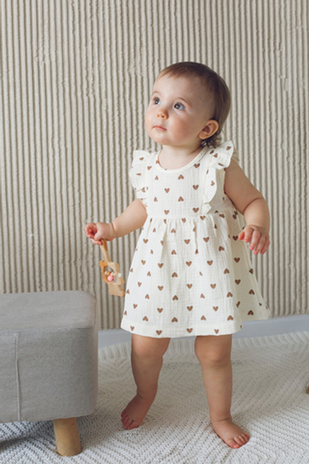 Платье и шортики муслин Biniboo сердечки
