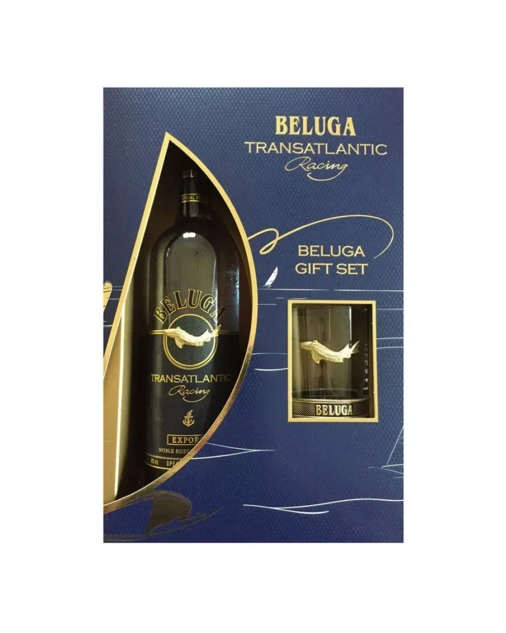 Beluga Transatlantic, в подарочной коробке со стаканом Рокс, 0.7 л.