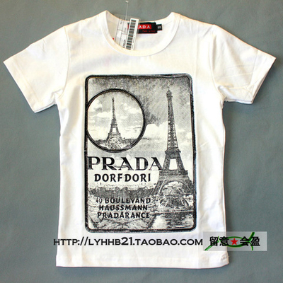 Футболка с черно-белым фотопринтом Эйфелевой башни