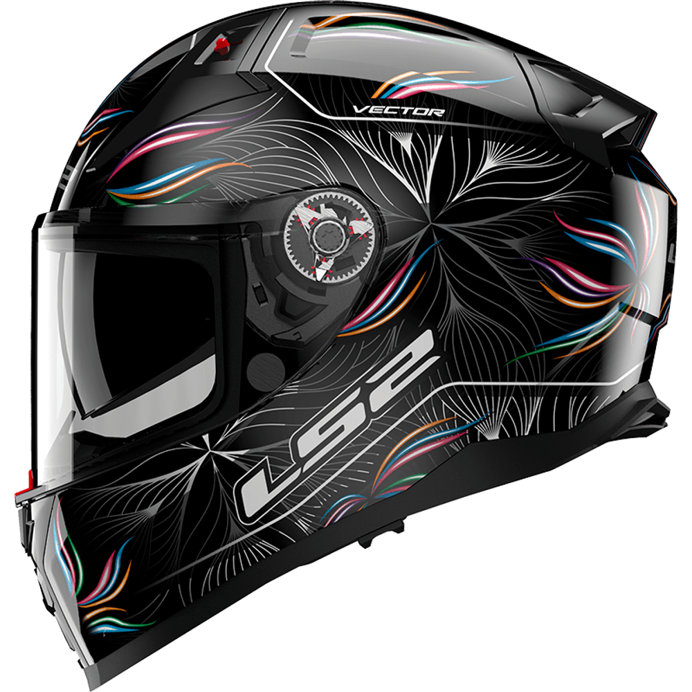 LS2 Мотошлем интеграл FF811 VECTOR II TECHBOT матовый серо-желтый