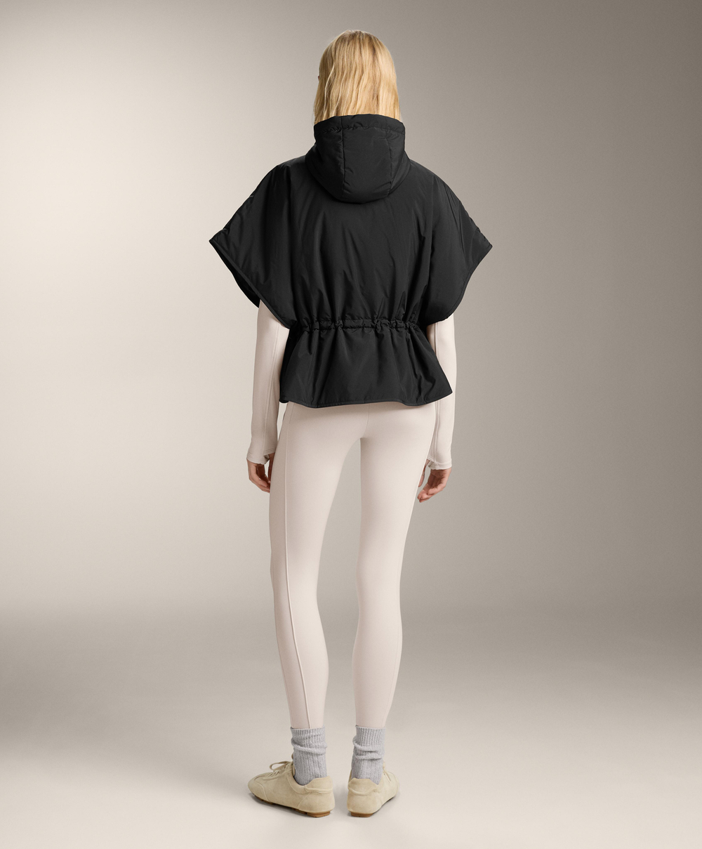 Oysho Утепленный жилет с капюшоном, черный