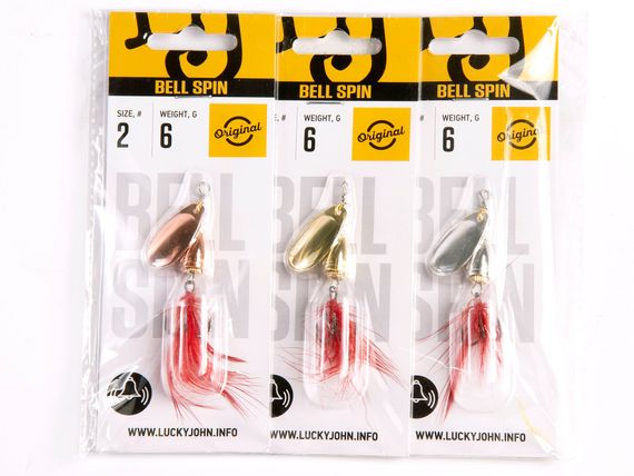 Блесна вращ. Lucky John BELL SPIN 02 06.0г C/G/S 3шт. набор