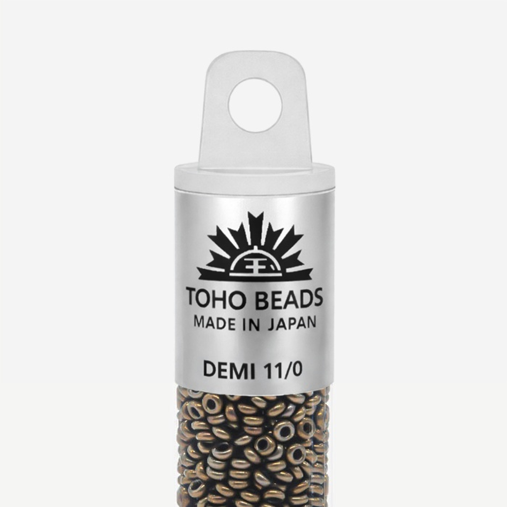 Японский бисер TOHO Demi 11/0 (№225), металлизированный, непрозрачный глянцевый
