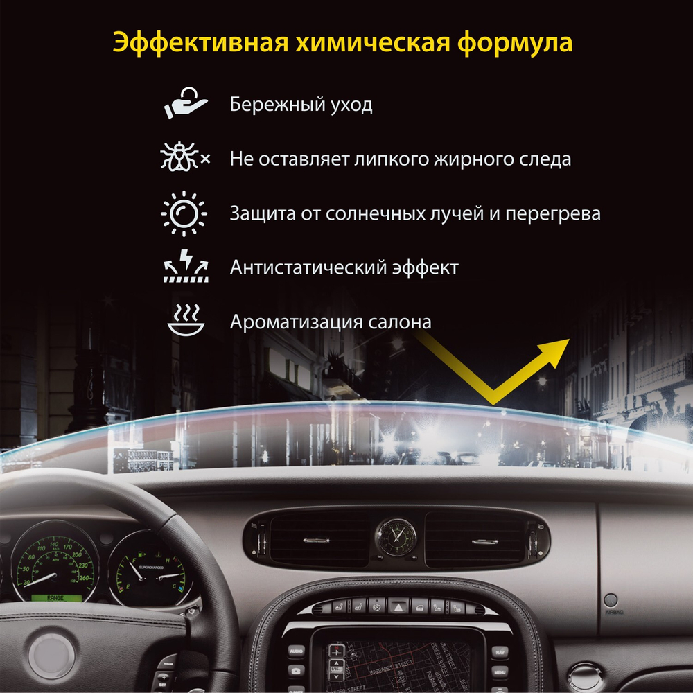 Полироль пластика матовый Goodyear зеленый чай (400мл)