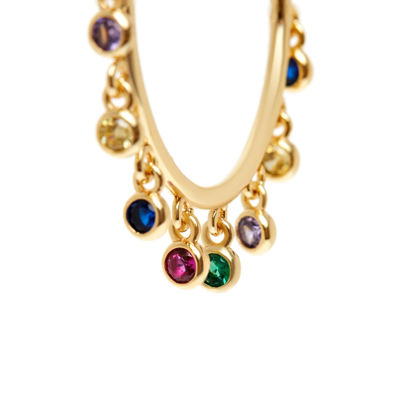 Серьги-кольца Мульти Круглая Подвеска