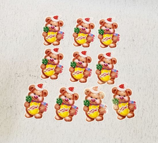 Новогодние малышки-открытки, (10 шт.)