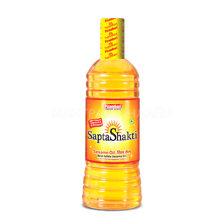 Масло Pitambari Sapta Shakti Sesame Oil Кунжутное (пл.бут) 500 мл
