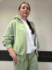 Худи на молнии с капюшоном