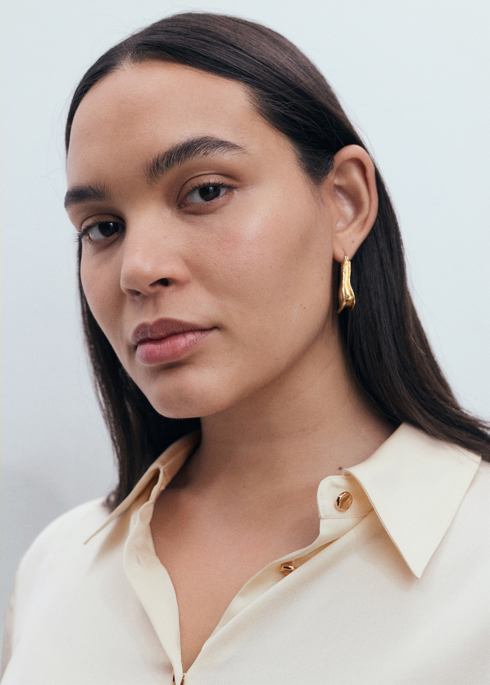 Струящаяся рубашка с атласным блеском