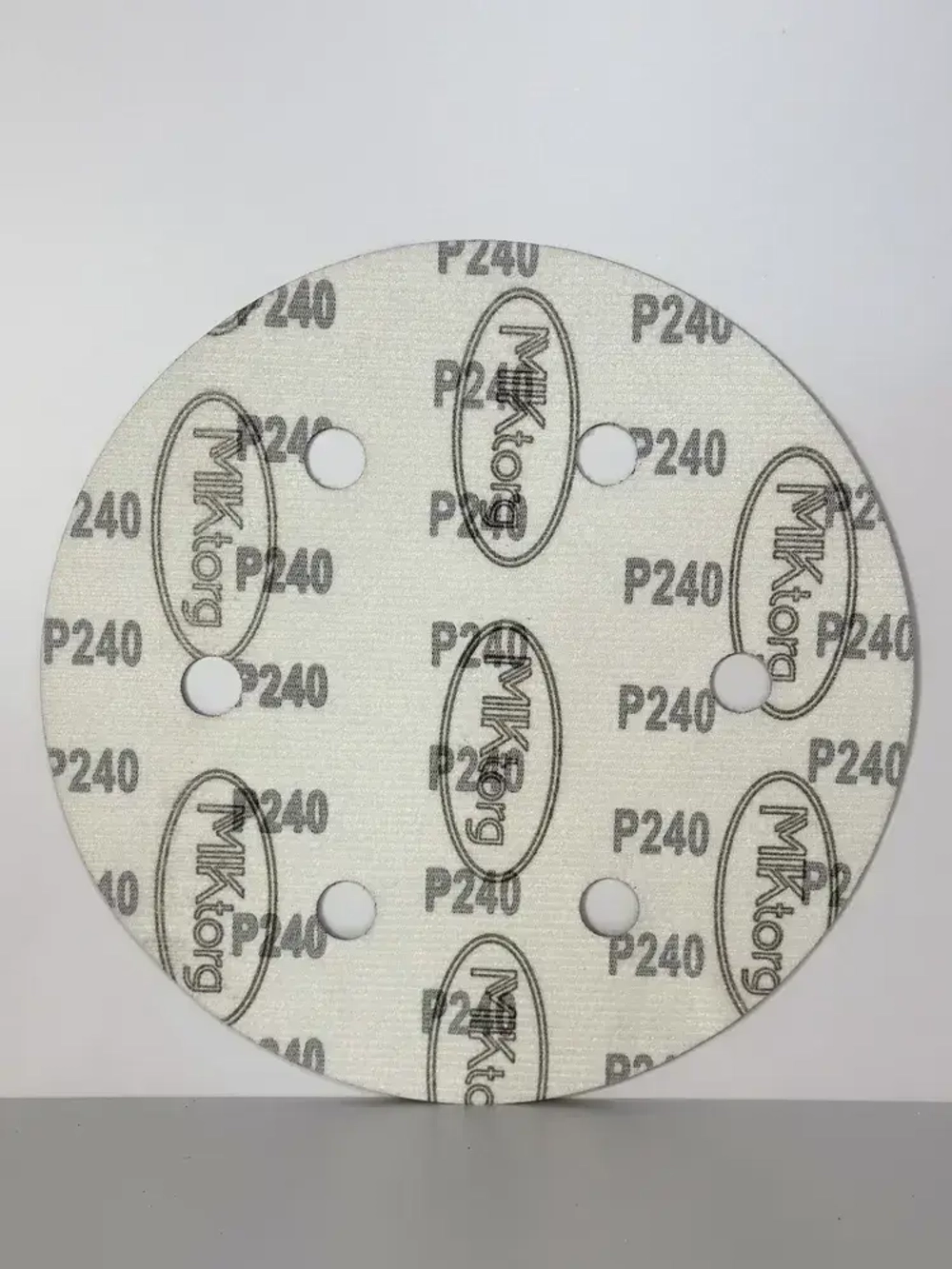 Шлифовальный круг D 225 мм на липучке 10 шт Р 240 6 отверстий