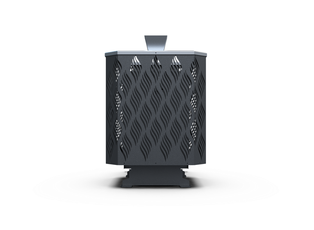 Банная печь Душа- 15 Сетка Лист Ивы Закрытая Каменка