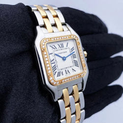 CARTIER Cheetah Collection PANTHÈRE Quartz Movement Women"s Watch 29*37mm White Dial